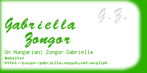 gabriella zongor business card